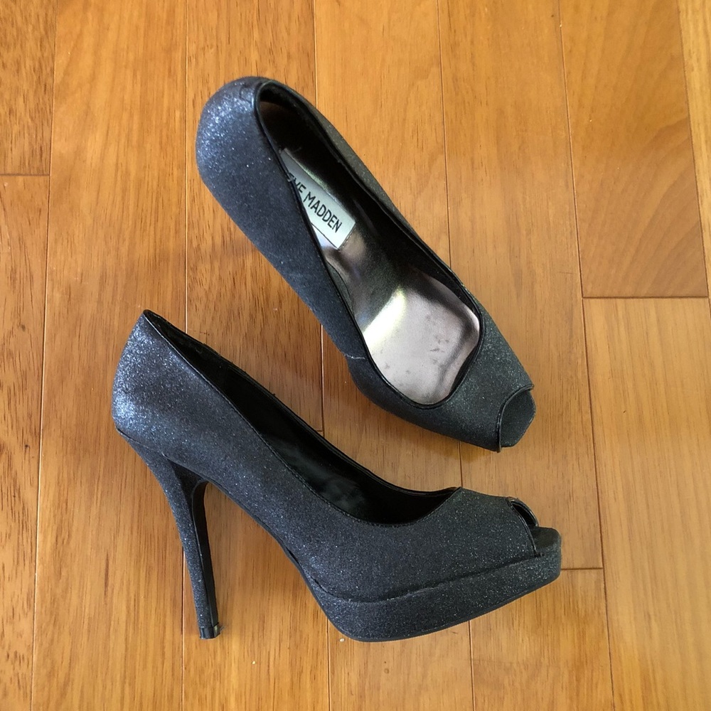 Steve Madden Glitter Platform Stilettos